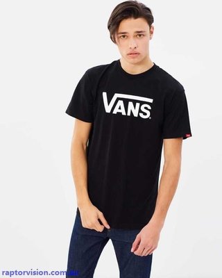 【 K.F.M 】VANS CLASSIC T-Shirt 經典字體Logo 短Tee 黑色