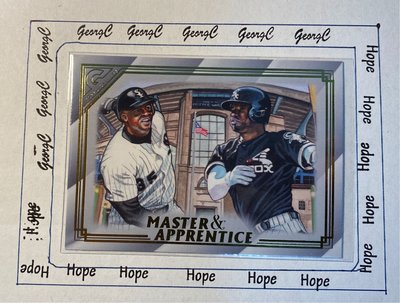 Luis Robert, Frank Thomas 2020 Topps Gallery - Master and Apprentice #MA-6 RY