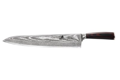 《Zhen 臻》✪日本進口大馬士革(VG10)鋼✪ 300mm 主廚料理刀 (牛刀) ~ 黑檀木柄