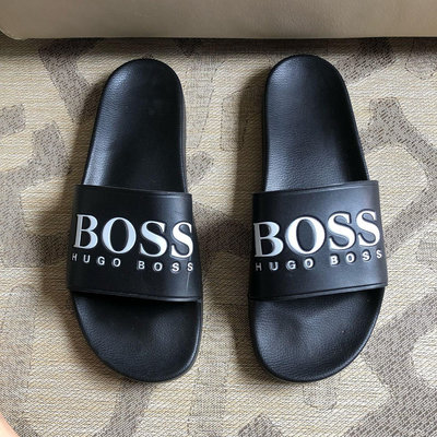 [品味人生] 保證正品 Hugo BOSS 黑色 拖鞋 涼鞋 size 46