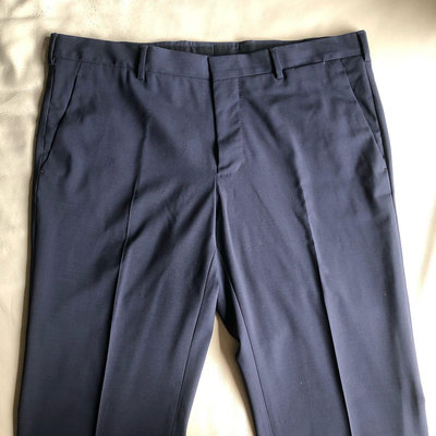 [品味人生2] 保證 全新正品 PRADA 深藍色 成套 西裝外套 size 50 (褲子)