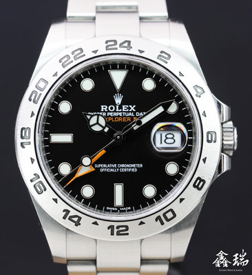 【鑫瑞鐘錶】Rolex 勞力士 Explorer II 216570 探險家二號 黑面 42mm 兩地時間 盒單全