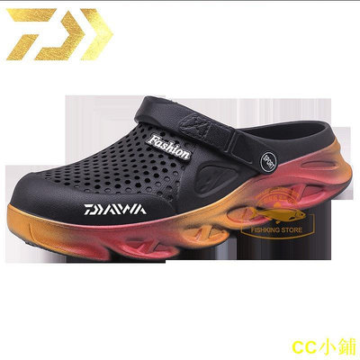 CC小鋪Daiwa釣魚鞋夏季運動沙灘個性透氣防滑2023釣魚騎行防滑拖鞋