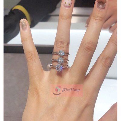 Tiffany 蒂芙尼經典六爪鉆戒30分40分1克拉訂婚情侶對戒結婚戒指女