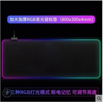100原廠％滑鼠墊 RGB發光超大吃雞鍵盤墊加厚防水鎖邊電腦桌墊USB織物 SHJ67218