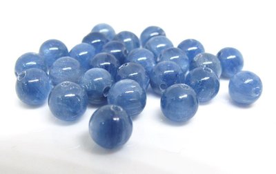 【天然寶石DIY串珠材料-超值組】極品超美2A級藍晶石Kyanite圓珠4mm寶石(零售單顆裝)