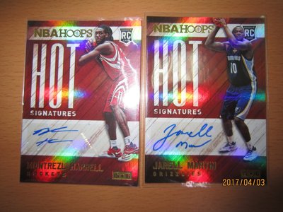 網拍讀賣~Montrezl Harrell/ Jarell Martin~傳奇球星~RC~HOOPS簽名卡~auto~