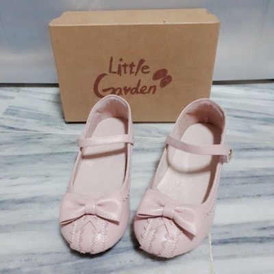 全新 Litte Garden 奧黛莉粉紅色真皮鞋 27號