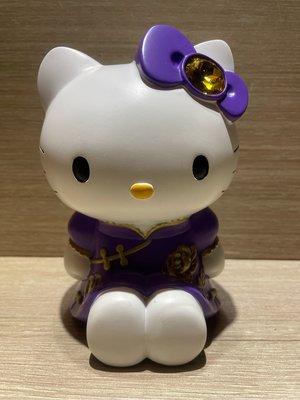 Hello Kitty存錢筒撲滿 Hellokitty中國服造型撲滿 三麗鷗 紫色凱蒂貓 撲滿 存錢桶