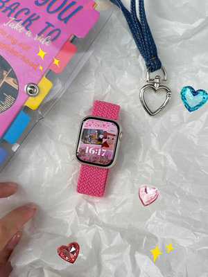 CA. 火龍果新色適用于蘋果手表Applewatch表帶單圈編織iwatc