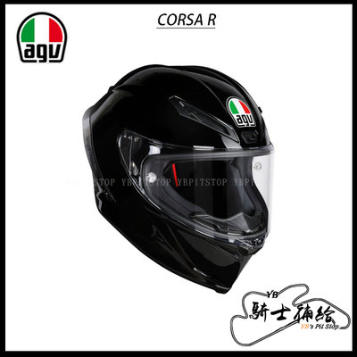 ⚠YB騎士補給⚠ AGV CORSA R BLACK 亮黑 全罩 安全帽 複合纖維 碳纖維