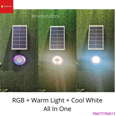 400w 超亮太陽能燈 RGB 冷白暖白日光多合一 - Lampu 太陽能 400W IP67-標準五金