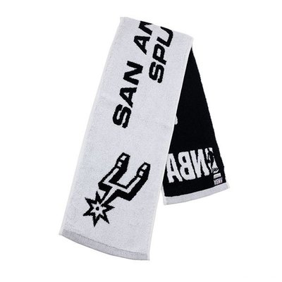 全新 台灣製 NBA 雙色緹花純棉運動毛巾 聖安東尼奧馬刺 黑衫軍
