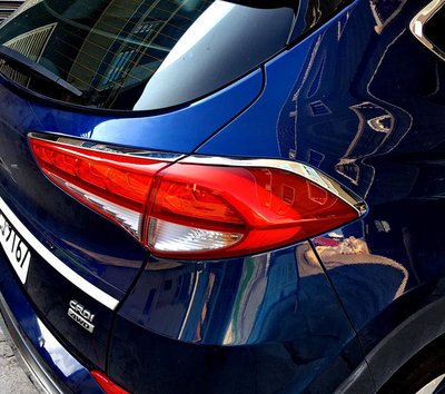 【JR佳睿精品】 Hyundai 現代 Tucson 土桑 2019 電鍍後燈框 燈眉 電鍍飾條 裝飾 配件 台製