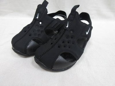 【NIKE】~SUNRAY PROTECT 2 調整式兒童涼鞋 BABY 魔鬼氈943827-001黑色 包覆性佳