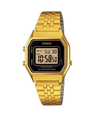 CASIO手錶公司貨金色錶 歷久不衰熱銷l LA-680WGA-1D街頭潮流必備配件~LA670