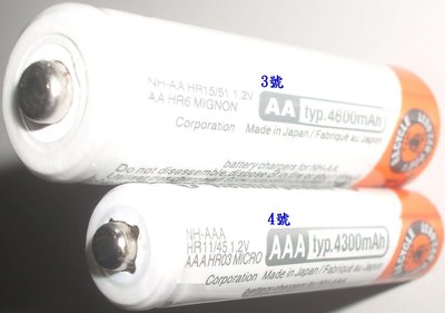 缺貨~~4號充電電池AA 1.2V 鎳氫,非4300mAH