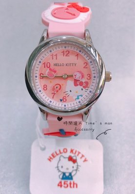 [時間達人]Hello Kitty 凱蒂貓 公司貨 三麗鷗授權 45週年紀念手錶 粉紅 桃紅 LKT073 可愛 KT貓