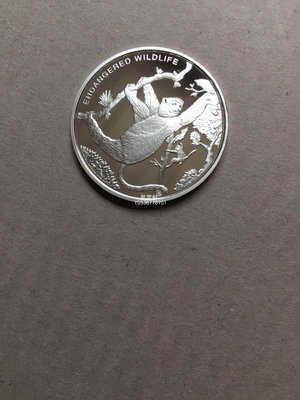 『紫雲軒』 剛果2010年珍稀動物紀念銀幣錢幣收藏 Mjj947