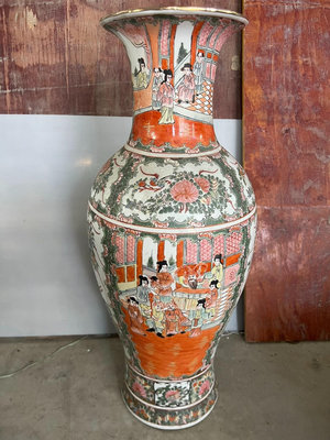 日本回流   廣彩花瓶   滿繪 大花瓶 大尺寸   高度6