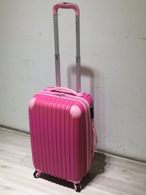 【現貨實物拍攝】22吋 Travelhouse 玫紅/粉紅雙色 ABS拉桿行李箱 萬向輪 拖拉滑順正常 可租可售