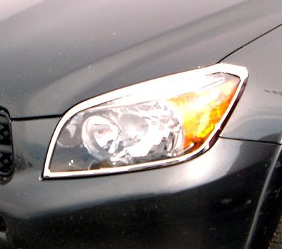 圓夢工廠 Toyota RAV4 2005~2008 3代 改裝 鍍鉻 車燈框飾貼 前燈框 頭燈框 大燈框