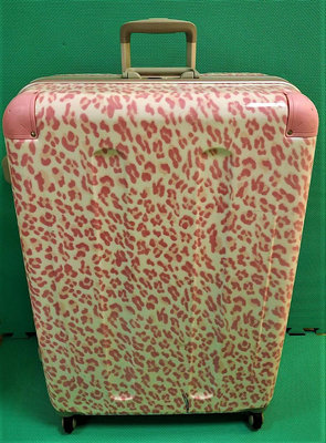 CROWN 27吋粉紅豹紋行李箱／旅行箱