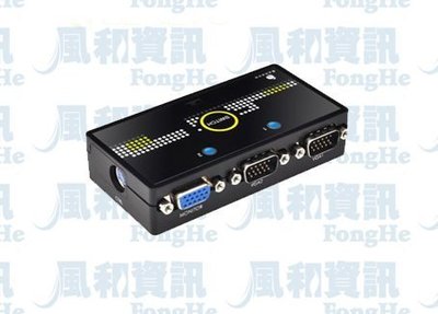 BENEVO BVS201 磁吸型 2埠VGA螢幕切換器(自動與按鍵切換)【風和資訊】