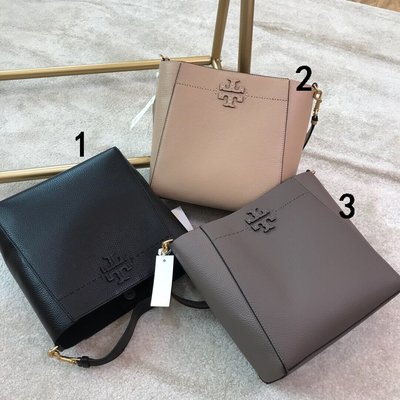 小皮美國正品代購 Tory burch TB 新款女士單肩包 全素色摔紋牛皮變形包 側背包 附購證