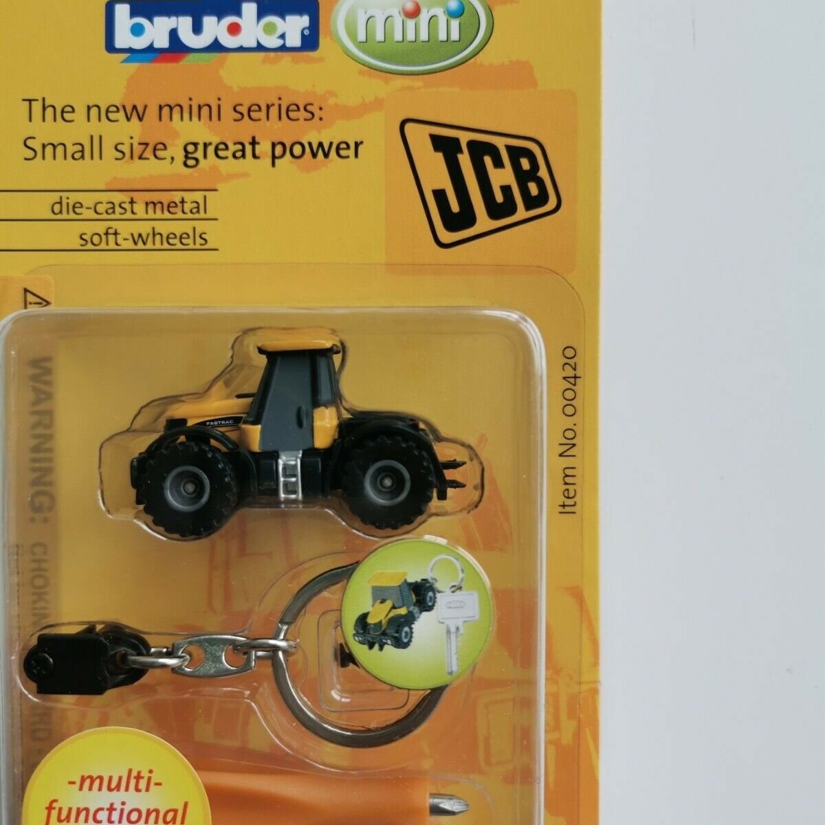 德國 BRUDER 1：128 拖拉機/推土機塑料模型玩具鑰匙圈共四款可選 