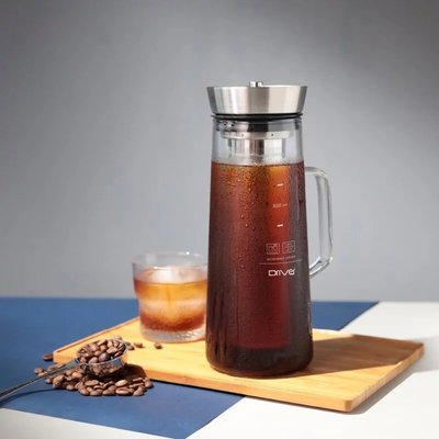 Eco Living 新款 Driver 咖啡冷萃壺1000ml 冰釀咖啡壺 內置加長型不鏽鋼濾杯免用濾紙