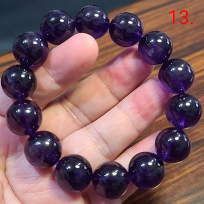 紫水晶 烏拉圭 手鍊 手環 手珠 15mm 天然 ❤水晶玉石特賣#C463-6