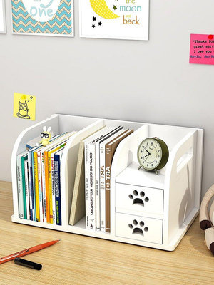 【現貨精選】書架桌面多層簡易學生書柜兒童書桌小型整理架辦公桌上收納置物架