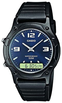 【CASIO 專賣】AW-49HE-2A 雙顯錶 中性錶 流線型圓弧 防水 橡膠錶帶 AW-49HE
