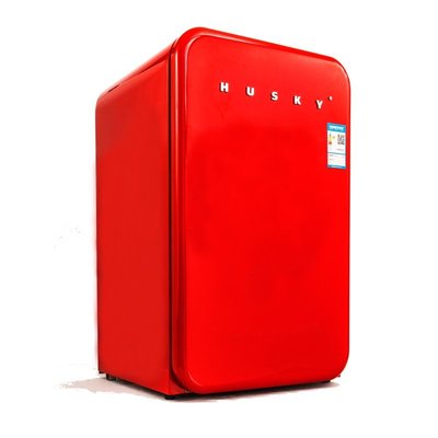 【熱賣下殺】迷你小冰箱英國Husky SC-130R單門冷藏紅色小冰箱家用節能可口可樂宿舍裝飾