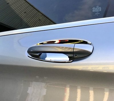 圓夢工廠 Benz C W205 2013~on C43 C63 車門把手防刮門碗 內襯保護貼 鍍鉻