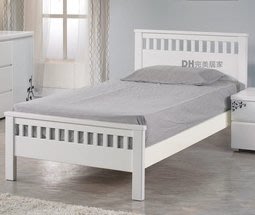 【DH】貨號DH037名稱《維娜》5尺精製白色實木雙人床架(圖一)實木床底.備有3.5尺.6尺可選台灣製.主要地區免運費