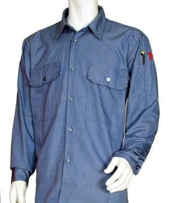 【元山行】工作服、團體制服、電焊衣、西工衣、牛仔衣 、工作襯衫 型號:空軍藍工作服S2103
