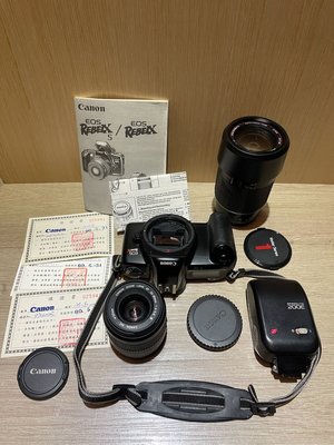EOS REBEL X底片相機 底片型相機 +Vivitar鏡頭 + Canon鏡頭跟閃光燈 底片相機 早期相機 相機