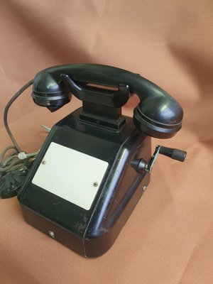 古董手搖電話機  古早老電話 非撥盤電話