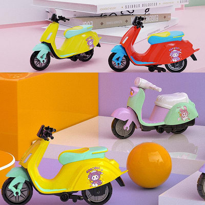 小綿羊機車合金摩托車模型收藏擺件迷你玩具小仙女座駕