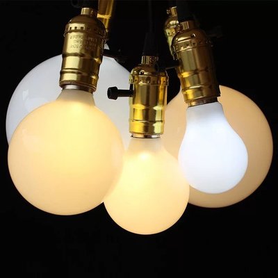 [ACB照明] E27 G60 7W LED龍珠泡 奶白色玻璃  愛迪生燈泡 工業風 復古裝飾 吊燈 美術燈 妝前燈