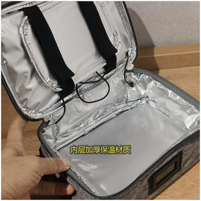 現貨|飯盒袋 便當包 保溫袋高品質簡約便攜手提USB加熱溫度顯示保溫包便當便當盒袋午餐袋O92