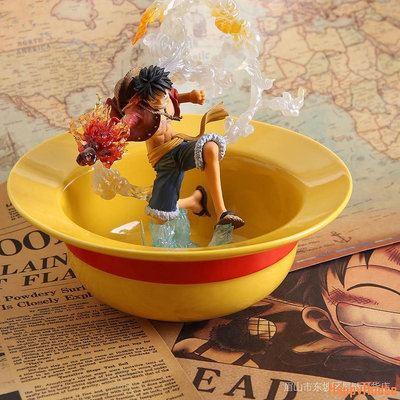 【現貨】★海賊王★路飛草帽模型陶瓷碗 正版日本進口 動漫一番賞