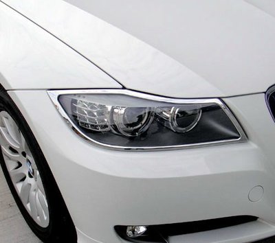 圓夢工廠 BMW 3 E90 316 318 320 323 325 2008~12 改裝 鍍鉻 車燈框 前燈框 頭燈框