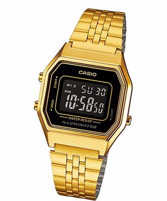 經緯度鐘錶 CASIO金色復古數字電子錶 LED光 台灣CASIO公司貨 女款【↘1190】LA680WGA-1B