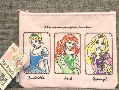 特價日本貨- 超可愛 正版授權日本迪士尼Disney公主系列灰姑娘愛莉而貝兒公主萬用收納袋存摺袋零錢包