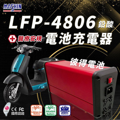 麻新電子 LFP-4806 48V 6A電池充電器 鉛酸 台灣製造 一年保固