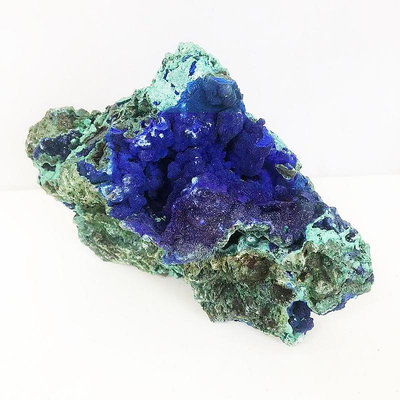 【天然水晶】天然藍銅礦原石礦物標本 奇石頭原礦石收藏觀賞石藍銅礦擺件
