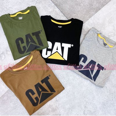 glitter。Caterpillar Cat TM Logo 短T T恤 美國工裝老牌 卡特 工裝